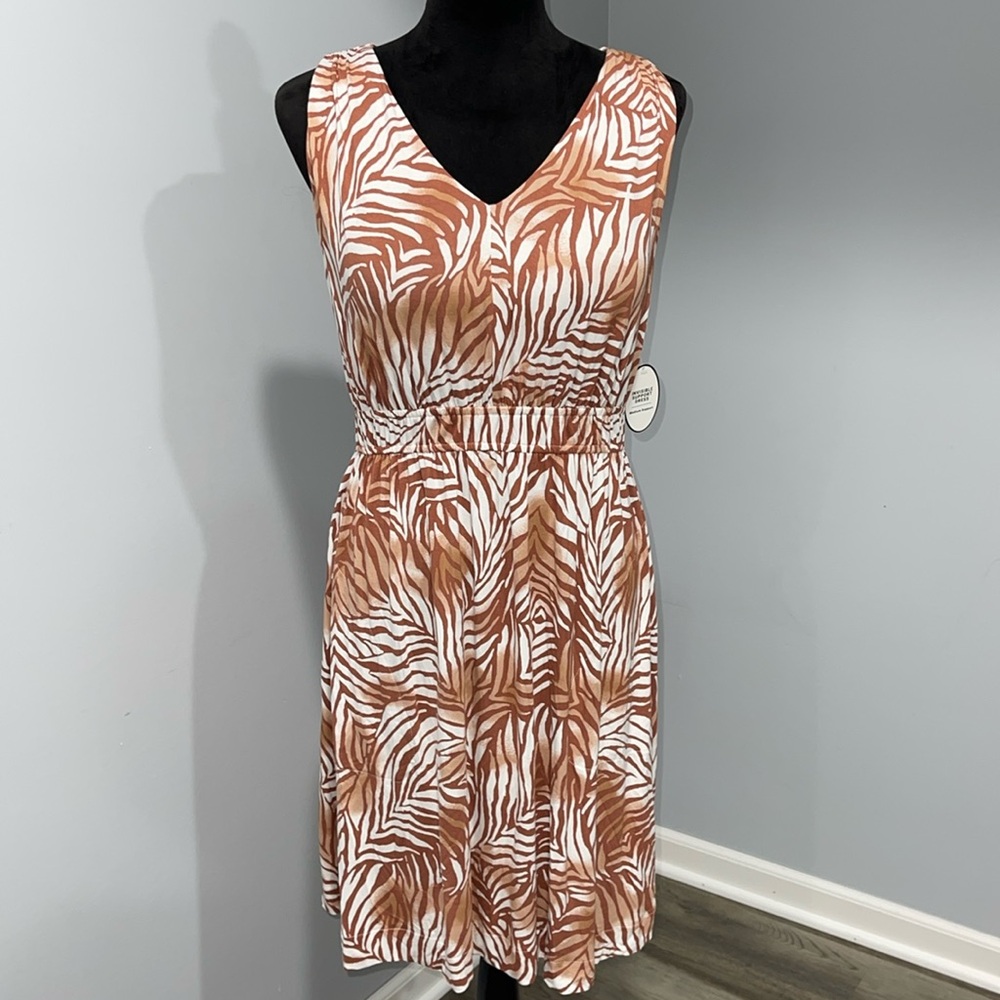 Soma Weekend Goddess Bra Dress Epic Palm cedar wood size Medium NEW